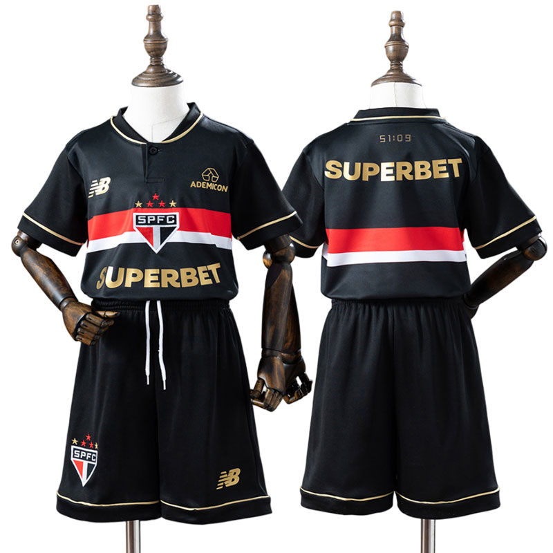 São Paulo FC 2025/26 tredje fodboldtrøje til børn – komplet sæt
