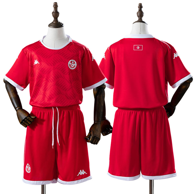 Tunesien landsholdstrøje børn 2026 - hjemmebanetrøje og shorts