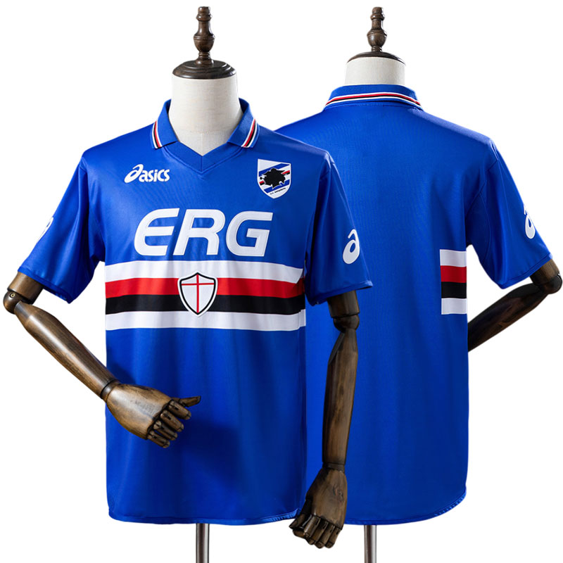 UC Sampdoria blå retro hjemmebanetrøje 2003/04