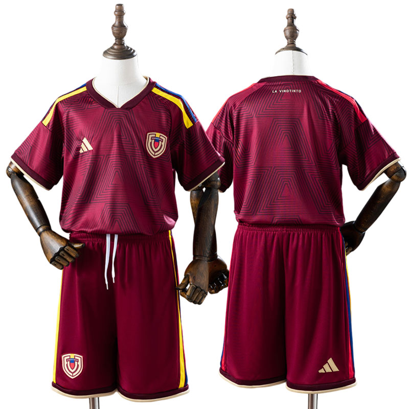 Venezuela VM 2026 hjemmebanetrøje til børn - fodboldtrøje med shorts