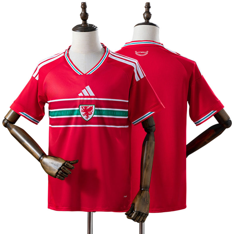 Wales 2026 hjemmebanetrøje - rød VM fodboldtrøje til mænd