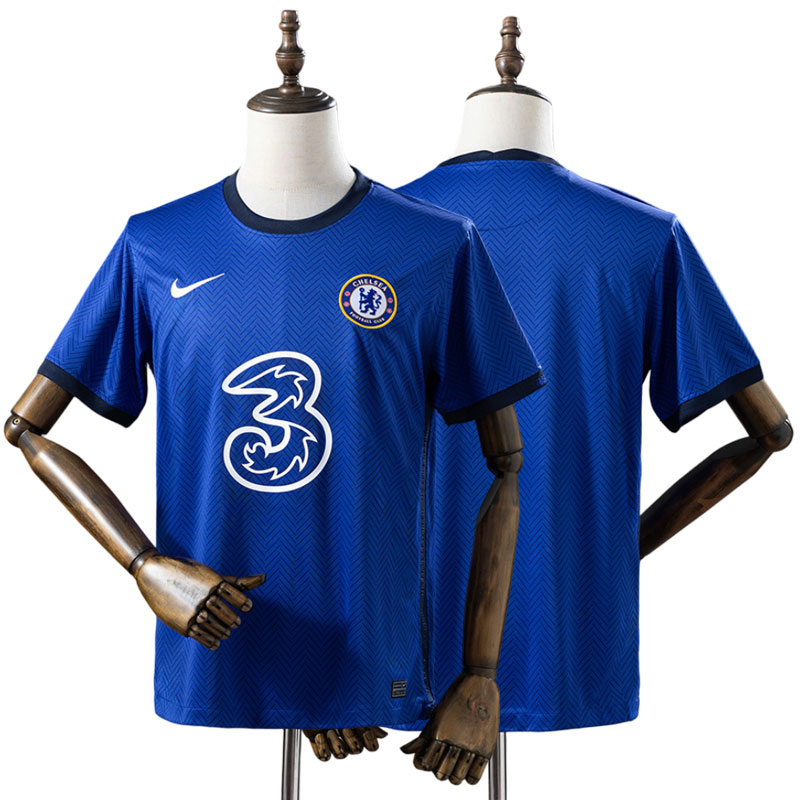 Chelsea retro hjemmebanetrøje 2020/21 blå fodboldtrøje til mænd