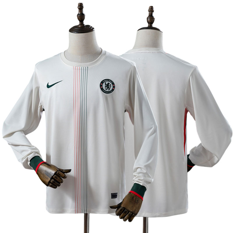 Chelsea udebanetrøje - 25/26 langærmet fodboldtrøje i hvid