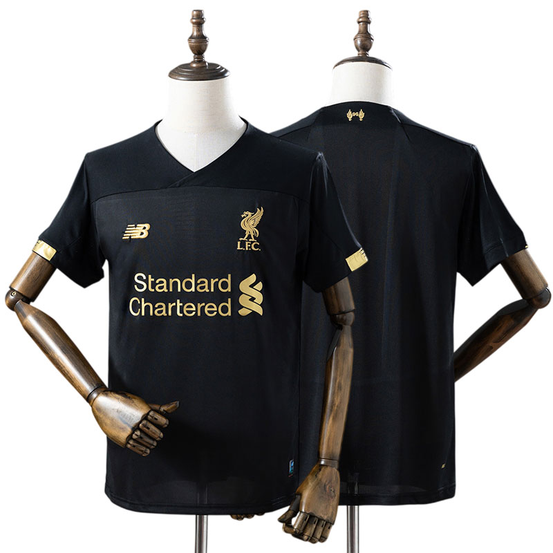 Liverpool 2019/20 retro målmandstrøje – sort og guld herre fodboldtrøje