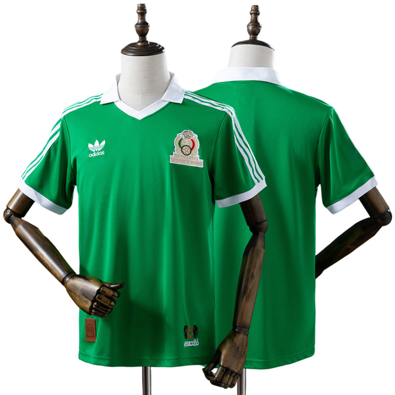Mexico 1986 hjemmebanetrøje retro – grøn herre fodboldtrøje
