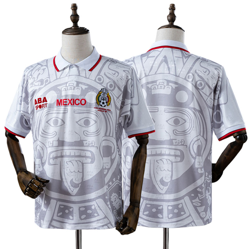 Mexico 1998 away fodboldtrøje herre – vintage retro trøje
