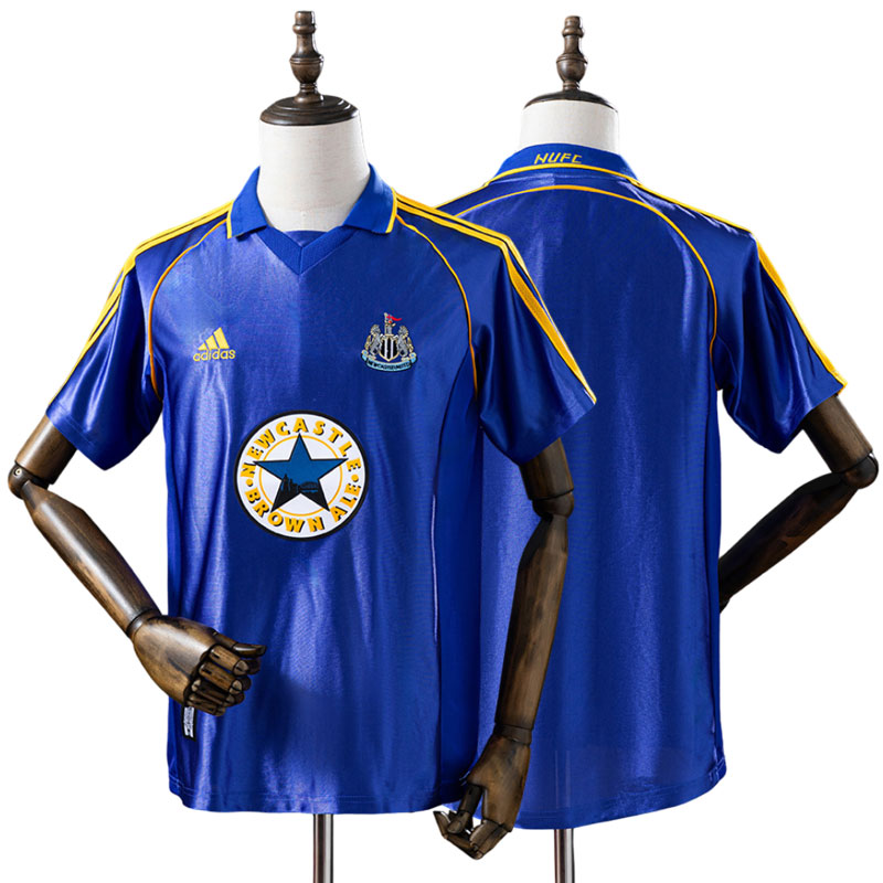 Newcastle United retro udebanetrøje 1998/99 - blå fodboldtrøje herre