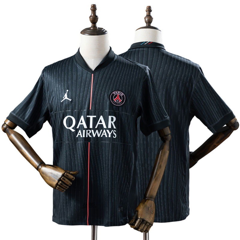 PSG 25/26 fjerdetrøje – sort fodboldtrøje til herrer