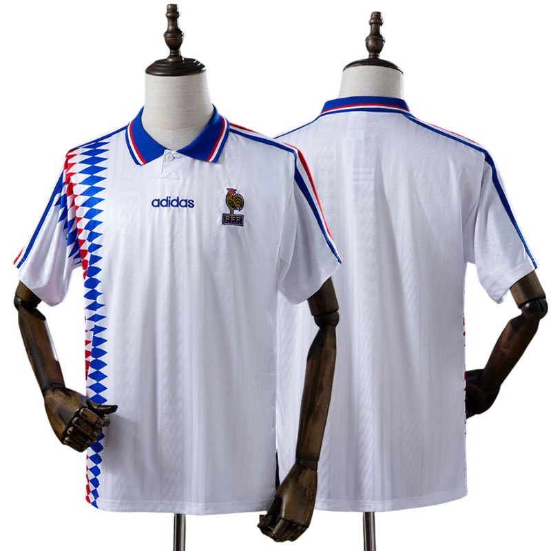 Retro Frankrig fodboldtrøje 1994 – udebanetrøje til mænd