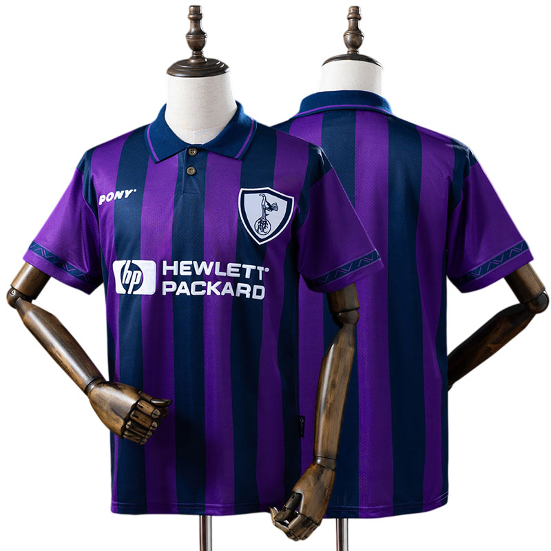Retro Tottenham udebanetrøje 1995/96 – lilla herre fodboldtrøje