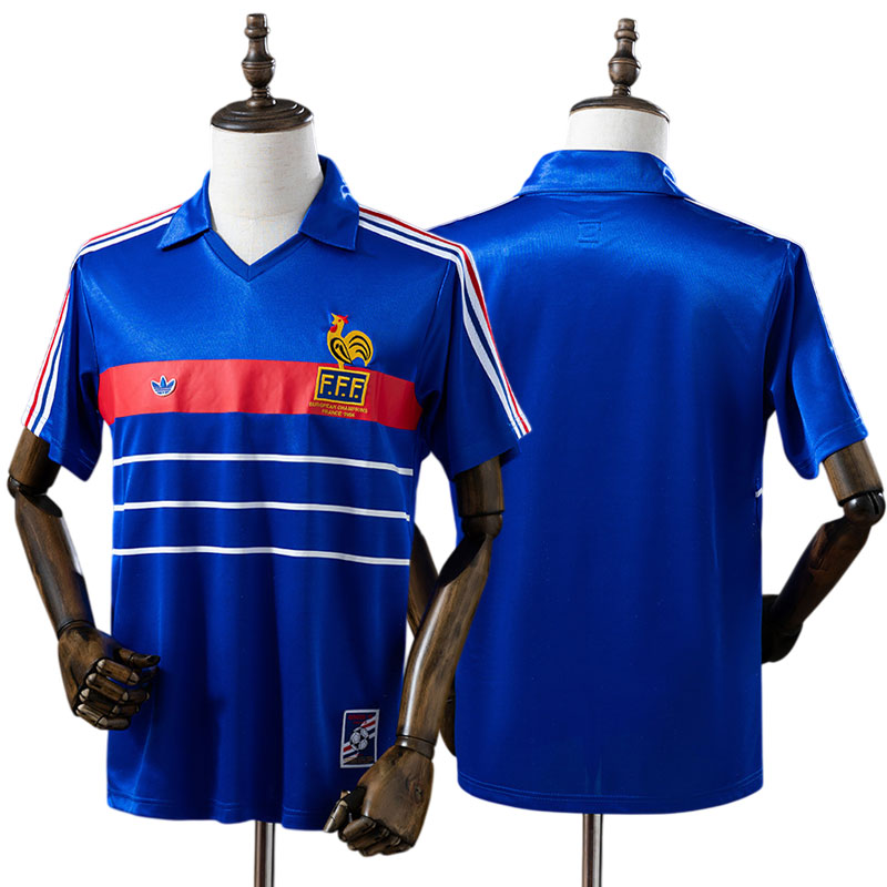 Retro hjemmebanetrøje Frankrig 1984 – herre landsholdstrøje