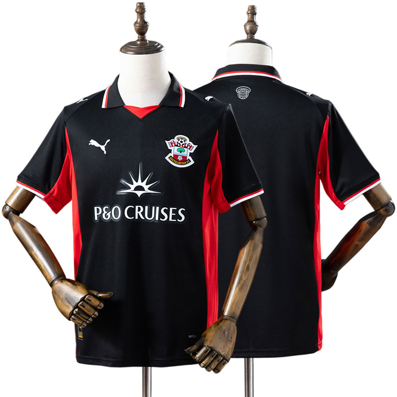 Southampton tredjetrøje 25/26 – sort fodboldtrøje til herre