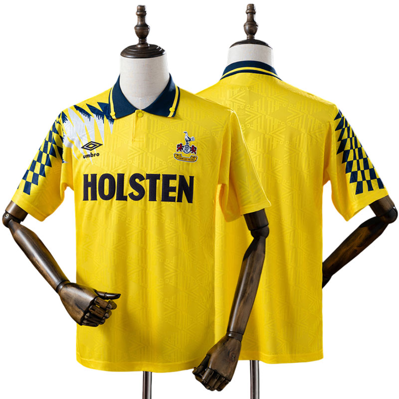 Tottenham retro udebanetrøje 1991/95 - gul trøje til herrer