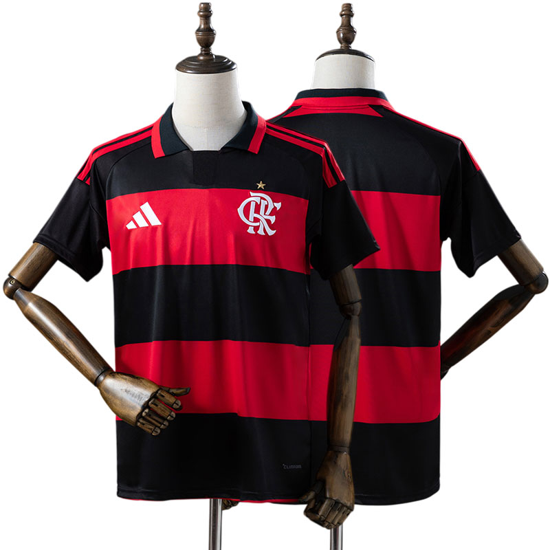 Flamengo 2026/27 hjemmebanetrøje - rød sort fodboldtrøje