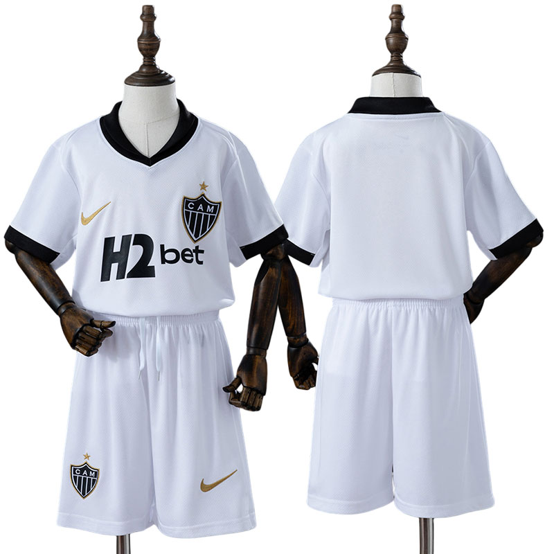 Atlético Mineiro 2026 udebanetrøje børn – hvid fodboldtrøje + shorts sæt