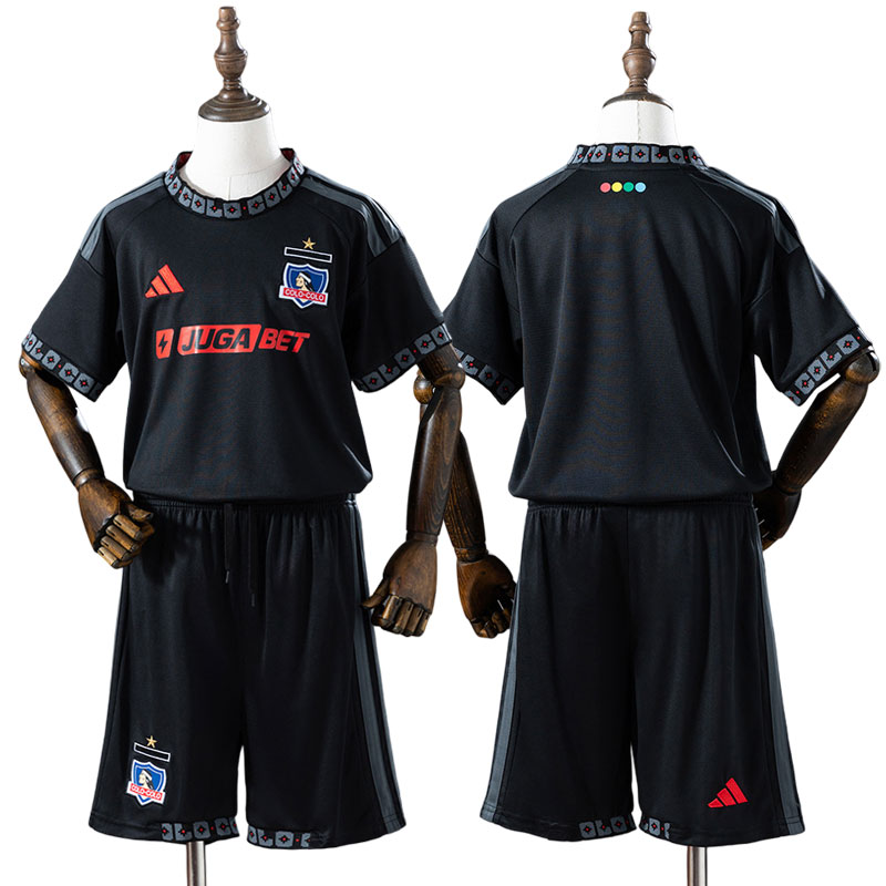 Colo Colo 2026/27 udebanetrøje børn - sort fodboldtrøje og shorts