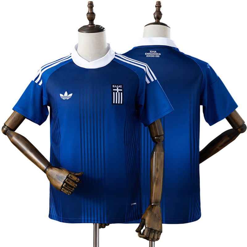 Grækenland Udebanetrøje 2026 - Blå Kortærmet Fodboldtrøje