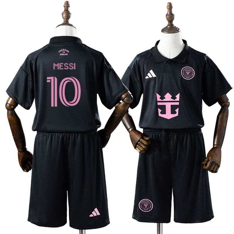 Inter Miami børne fodboldsæt 2026/27 – udebanetrøje Messi 10 tryk