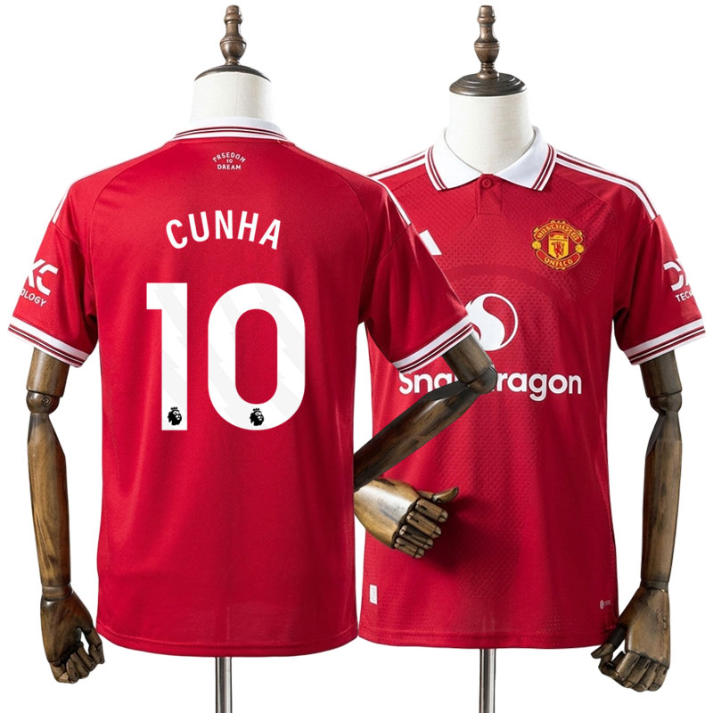 Man United 26-27 Hjemmefotboldtrøje Herre – CUNHA 10 Tryk