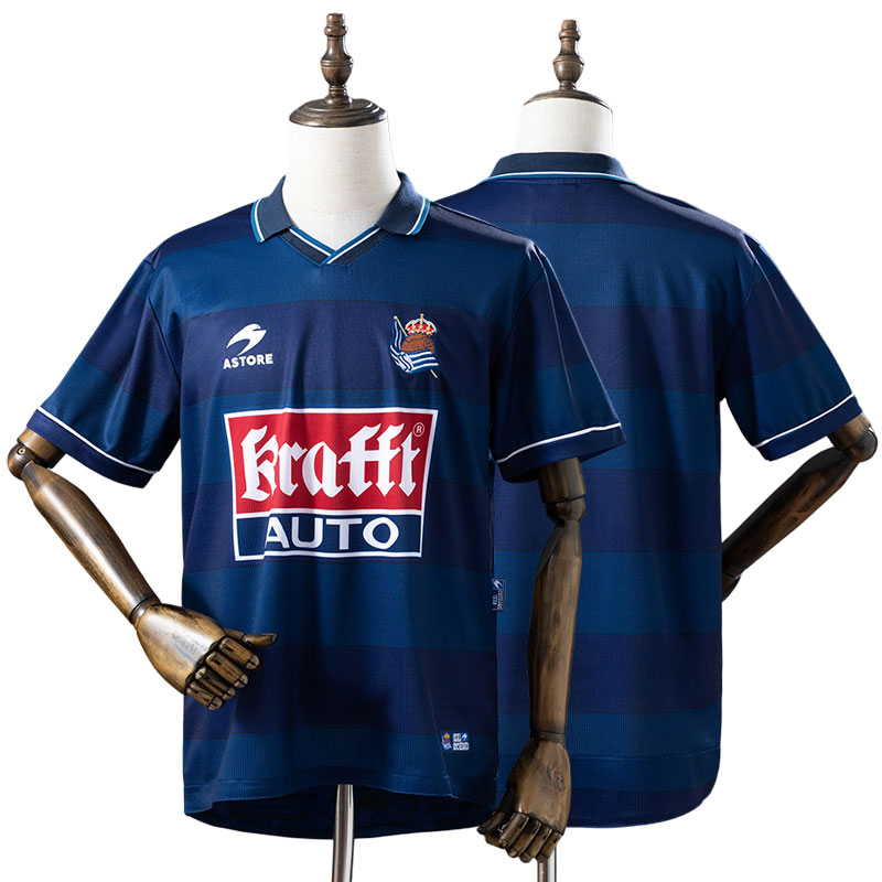 Real Sociedad 1999/2000 udebanetrøje herre - vintage fodboldtrøje