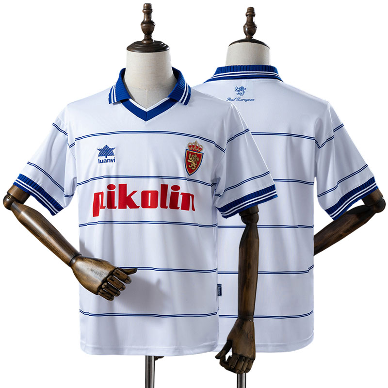 Real Zaragoza vintage fodboldtrøje 1999/2000 – hjemmebanetrøje