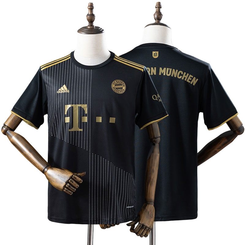 Bayern München retro udebanetrøje 2021/22 - sort herre trøje