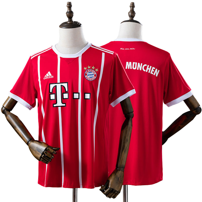 Bayern Munich 2017/18 hjemmebanetrøje retro – rød fodboldtrøje til mænd