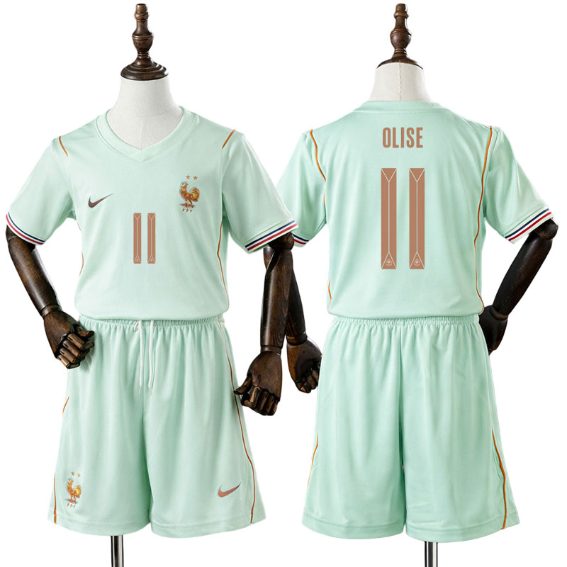 Frankrig VM 2026 udebanetrøje børn – fodboldsæt med Olise 11 tryk