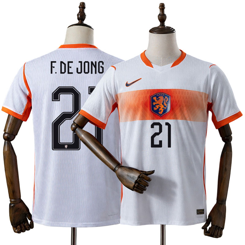 Holland udebanetrøje 2026/27 F. De Jong 21 – herre fodboldtrøje VM 2026