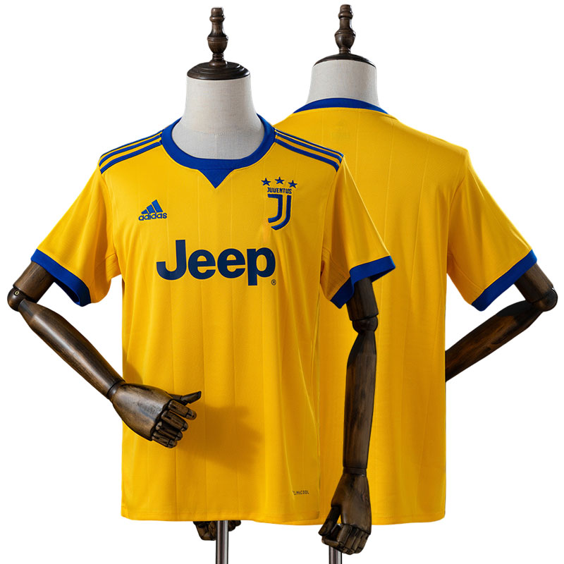 Juventus 2017/18 udebanetrøje – gul retro fodboldtrøje til mænd