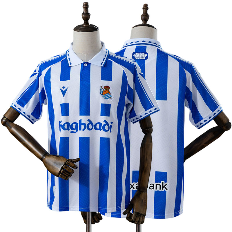 Køb Real Sociedad retro trøje 2025/26 - fodboldtrøje til mænd