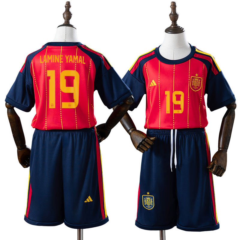 Lamine Yamal 19 Spanien hjemmebanetrøje børn – VM 2026 trøje og shorts