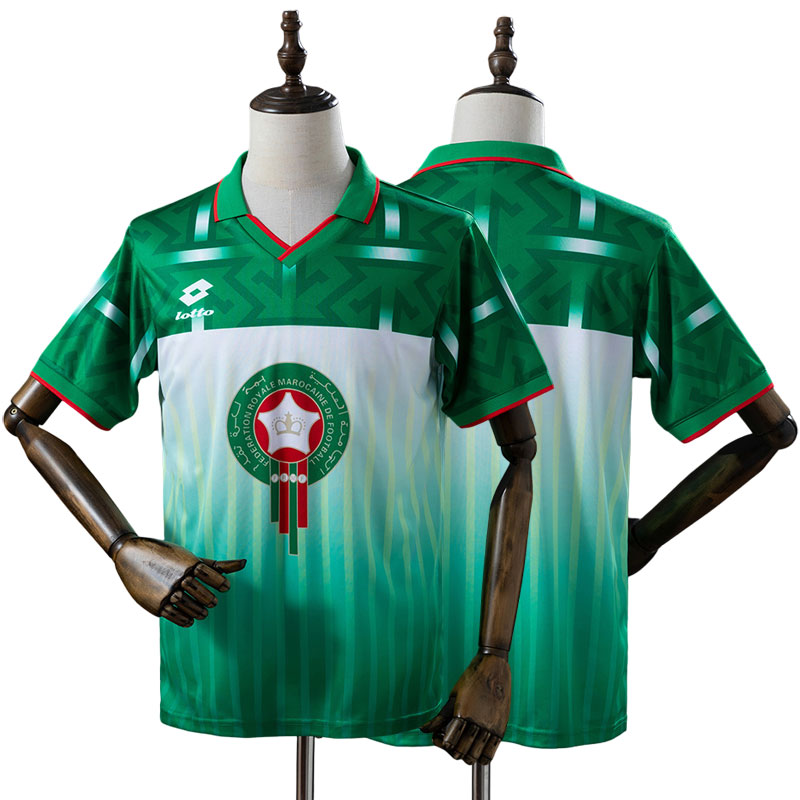 Marokko 1994 udebanetrøje retro herre – vintage fodboldtrøje