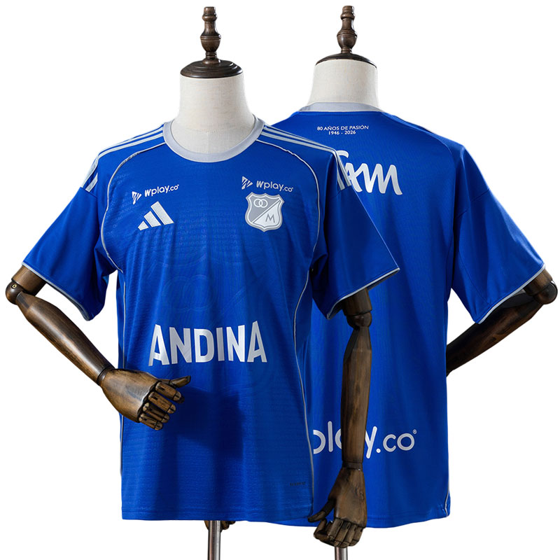 Millonarios hjemmebanetrøje 2026/27 blå trøje til mænd