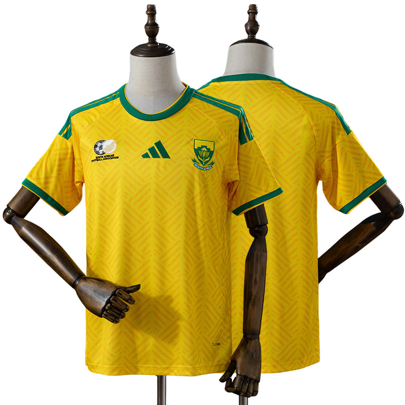 Sydafrika VM 2026 hjemmebanetrøje - gul fodbold trøje til voksne