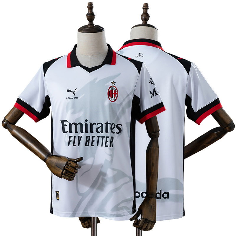 AC Milan x Slam Jam 2025/26 hvid fodbold trøje til mænd