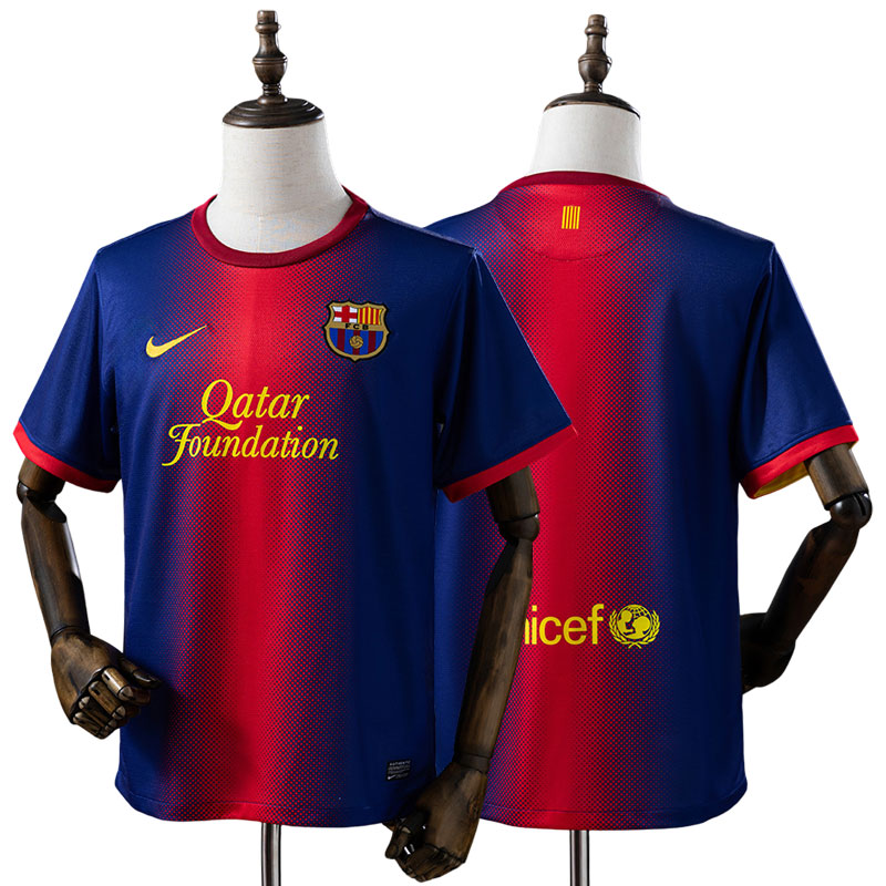 Barcelona 12/13 hjemmebanetrøje - retro fodbold herretrøje