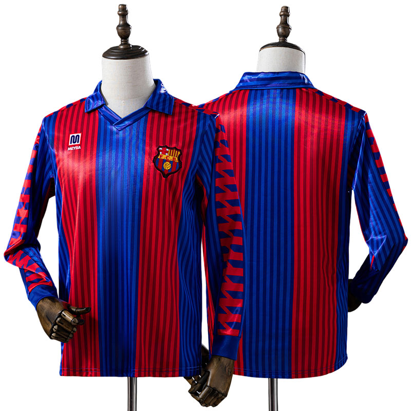 Barcelona 89/92 hjemmebanetrøje - langærmet retro udgave