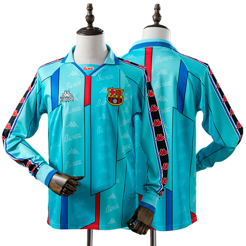Barcelona 95/97 udebanetrøje med lange ærmer - retro fodbold trøje til mænd