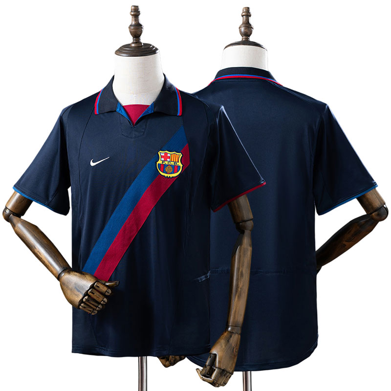 Barcelona 02/03 udebanetrøje retro – klassisk fodbold trøje til mænd