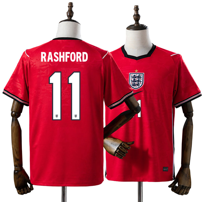 England 2026 away fodbold trøje Rashford 11 - rød VM trøje til mænd
