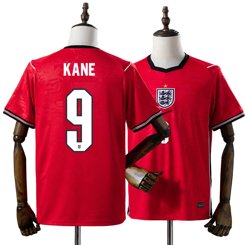 England VM 2026 fodbold trøje KANE 9 - rød herretrøje med tryk
