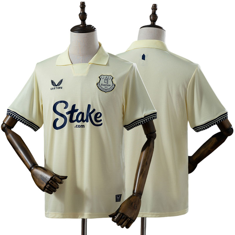 Everton FC 2025/26 udebanetrøje herre - blå fodbold trøje med korte ærmer