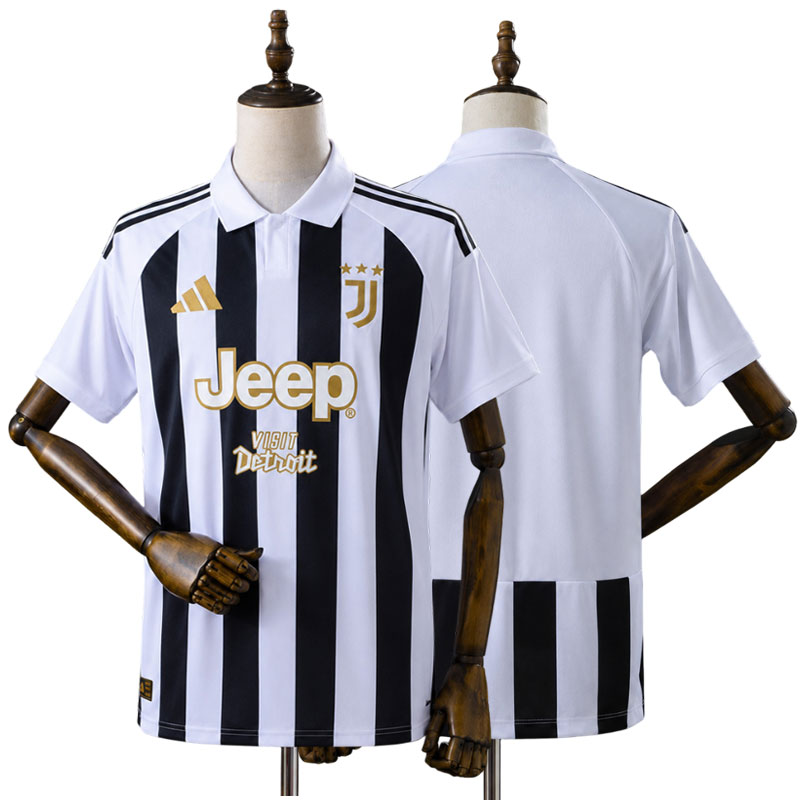 Køb Juventus 26/27 fodbold trøje til mænd - med Jeep Visit Detroit sponsor