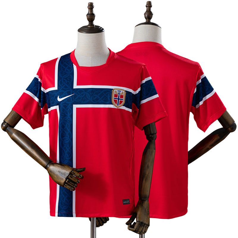 Norge 2026 hjemmebanetrøje - rød fodbold trøje til VM 2026