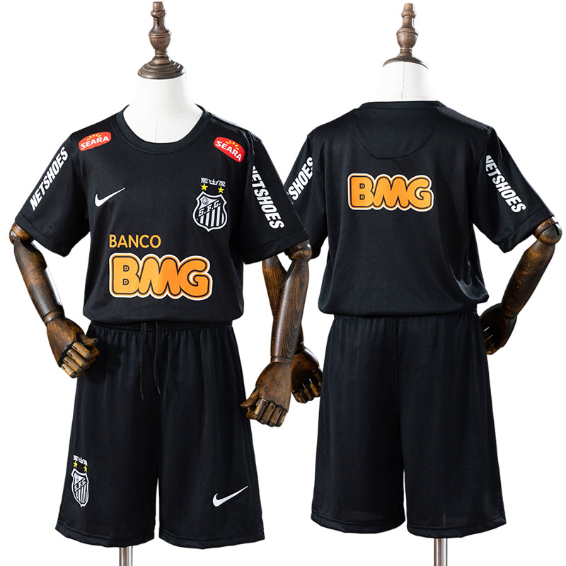 Santos FC retro fodbold trøje 2012/13 børn - sort udebanesæt