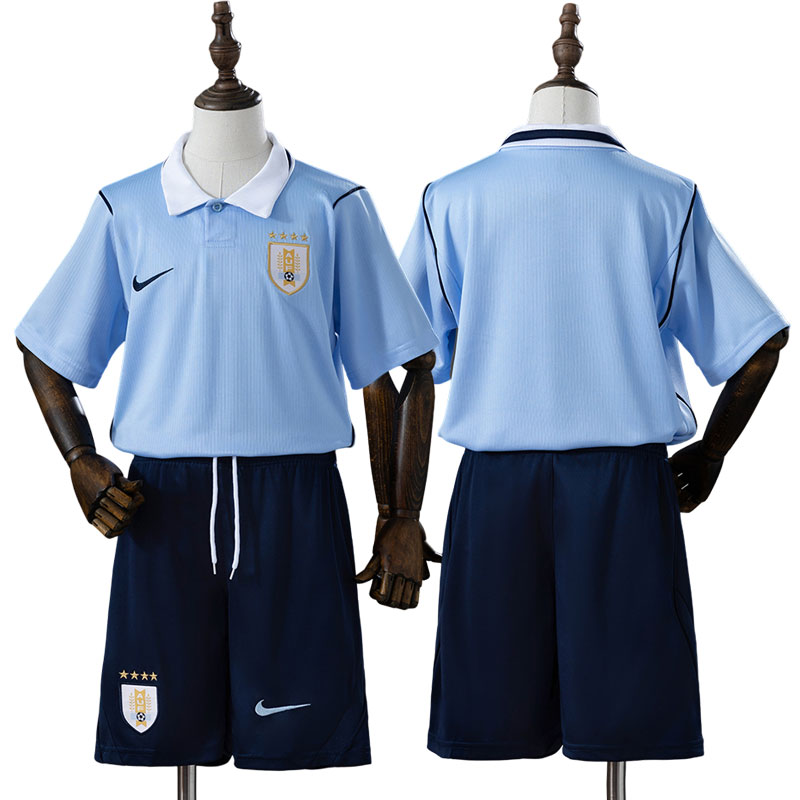 Uruguay 2026 VM fodbold trøje børn - hjemmebanesæt