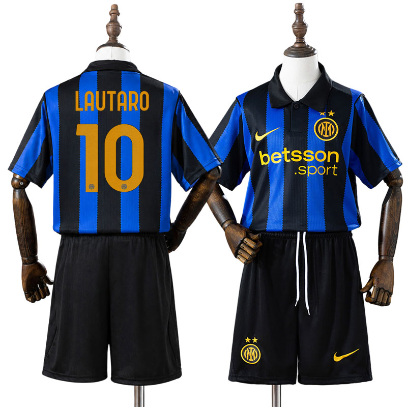 Inter Milan 26/27 hjemmebanetrøje til børn - LAUTARO 10 trøje med shorts