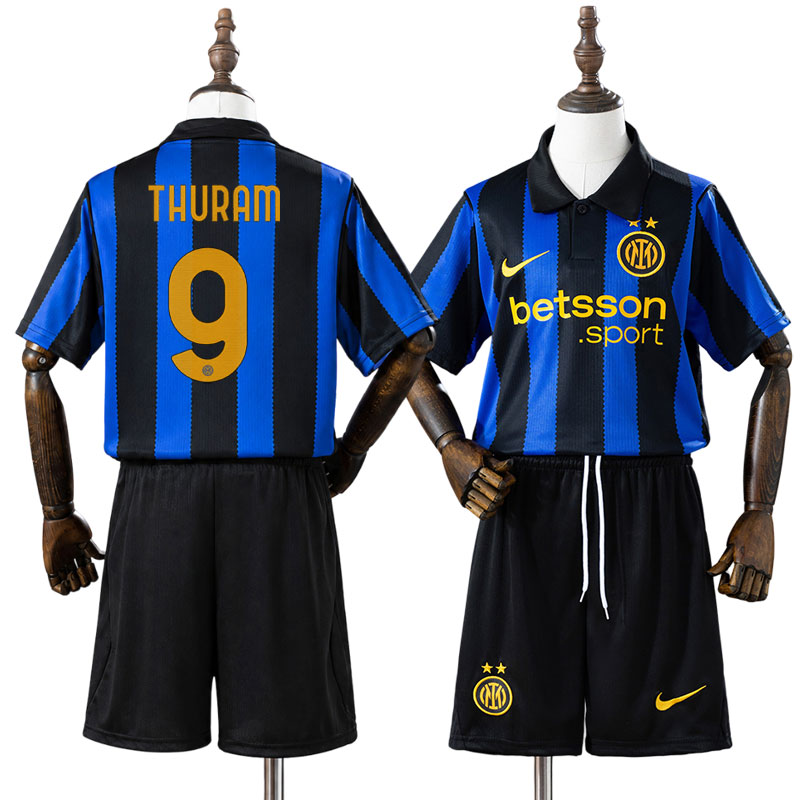 Inter Milan 26/27 hjemmebanetrøje børn - THURAM 9 fodboldsæt